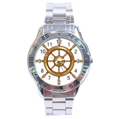 Boat Wheel Transparent Clip Art Stainless Steel Analogue Watch by BangZart