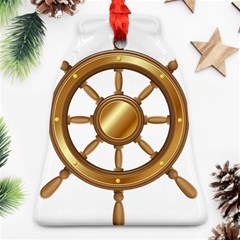 Boat Wheel Transparent Clip Art Ornament (bell) by BangZart