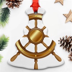 Boat Wheel Transparent Clip Art Christmas Tree Ornament (two Sides) by BangZart