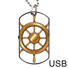 Boat Wheel Transparent Clip Art Dog Tag Usb Flash (one Side) by BangZart