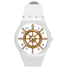 Boat Wheel Transparent Clip Art Round Plastic Sport Watch (m) by BangZart