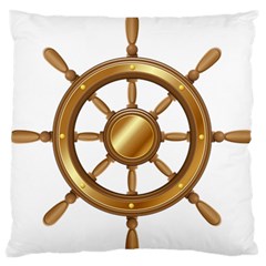 Boat Wheel Transparent Clip Art Large Flano Cushion Case (one Side) by BangZart