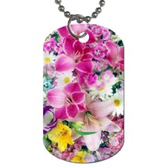 Colorful Flowers Patterns Dog Tag (two Sides) by BangZart