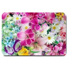 Colorful Flowers Patterns Large Doormat  by BangZart