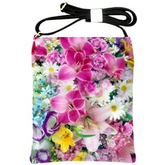 Colorful Flowers Patterns Shoulder Sling Bags by BangZart