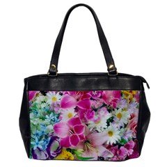 Colorful Flowers Patterns Office Handbags by BangZart