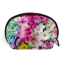 Colorful Flowers Patterns Accessory Pouches (large) 