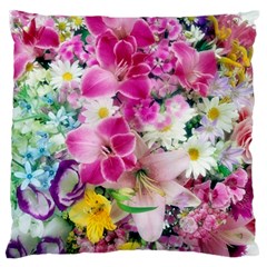 Colorful Flowers Patterns Standard Flano Cushion Case (two Sides)