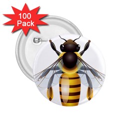 Bee 2 25  Buttons (100 Pack)  by BangZart