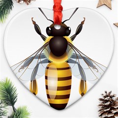 Bee Heart Ornament (two Sides) by BangZart