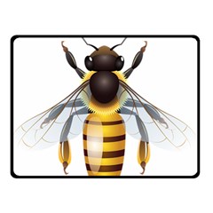 Bee Double Sided Fleece Blanket (small)  by BangZart