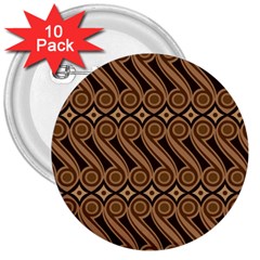 Batik The Traditional Fabric 3  Buttons (10 Pack)  by BangZart