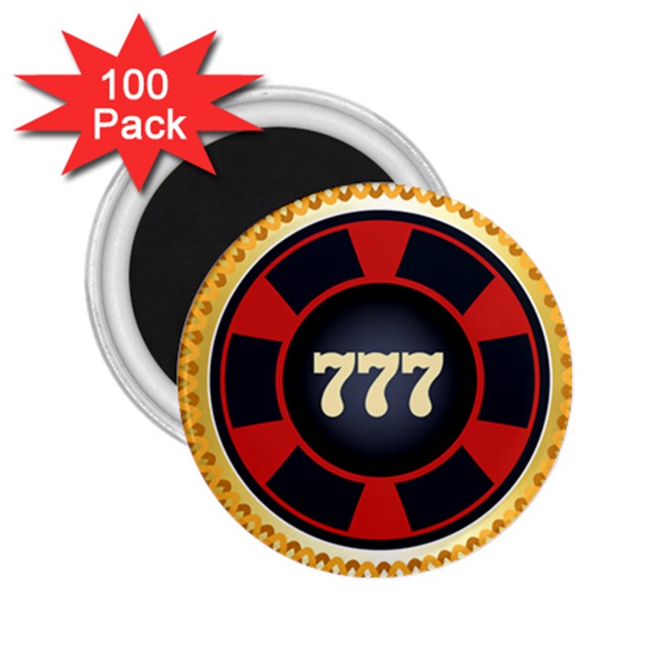 Casino Chip Clip Art 2.25  Magnets (100 pack) 