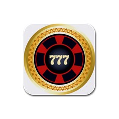 Casino Chip Clip Art Rubber Square Coaster (4 Pack)  by BangZart