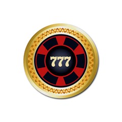 Casino Chip Clip Art Rubber Coaster (round)  by BangZart