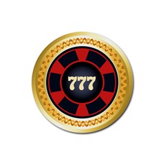 Casino Chip Clip Art Rubber Round Coaster (4 Pack)  by BangZart