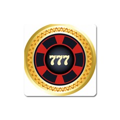 Casino Chip Clip Art Square Magnet by BangZart