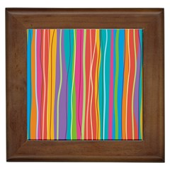 Colorful Striped Background Framed Tiles