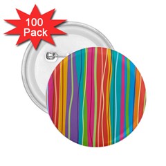 Colorful Striped Background 2 25  Buttons (100 Pack) 