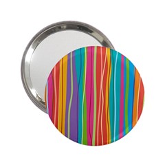 Colorful Striped Background 2 25  Handbag Mirrors