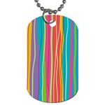 Colorful striped background Dog Tag (One Side) Front