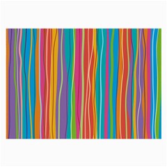 Colorful Striped Background Large Glasses Cloth (2-side) by TastefulDesigns