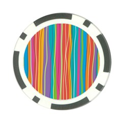 Colorful Striped Background Poker Chip Card Guard by TastefulDesigns