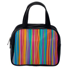 Colorful Striped Background Classic Handbags (one Side) by TastefulDesigns