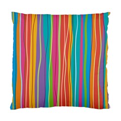 Colorful Striped Background Standard Cushion Case (two Sides) by TastefulDesigns