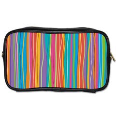 Colorful Striped Background Toiletries Bags 2-side by TastefulDesigns