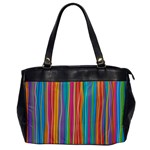 Colorful striped background Office Handbags Front