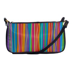 Colorful Striped Background Shoulder Clutch Bags by TastefulDesigns