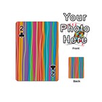 Colorful striped background Playing Cards 54 (Mini)  Front - Club2