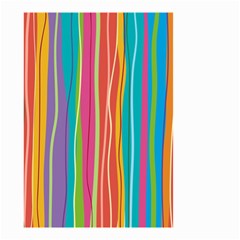 Colorful Striped Background Small Garden Flag (two Sides) by TastefulDesigns