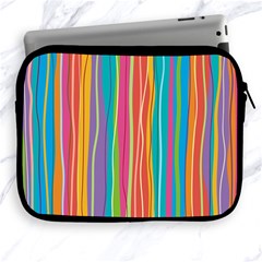 Colorful Striped Background Apple Ipad 2/3/4 Zipper Cases by TastefulDesigns