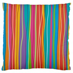 Colorful Striped Background Standard Flano Cushion Case (one Side) by TastefulDesigns