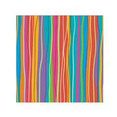 Colorful Striped Background Small Satin Scarf (square) by TastefulDesigns