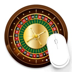 Casino Roulette Clipart Round Mousepads by BangZart