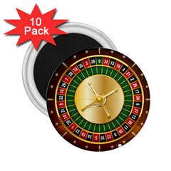 Casino Roulette Clipart 2 25  Magnets (10 Pack)  by BangZart