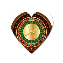 Casino Roulette Clipart Heart Magnet by BangZart