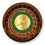 Casino Roulette Clipart Magnet 5  (Round) Front