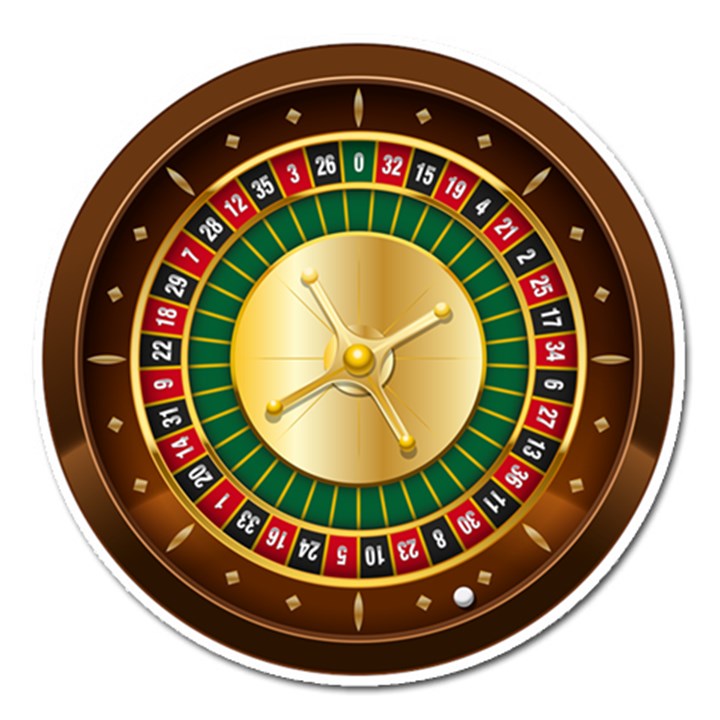 Casino Roulette Clipart Magnet 5  (Round)