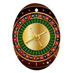 Casino Roulette Clipart Oval Ornament (Two Sides) Front