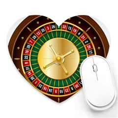 Casino Roulette Clipart Heart Mousepads by BangZart