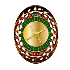 Casino Roulette Clipart Ornament (oval Filigree)