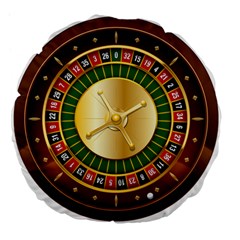 Casino Roulette Clipart Large 18  Premium Flano Round Cushions by BangZart