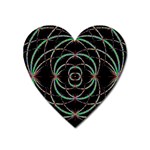 Abstract Spider Web Heart Magnet Front