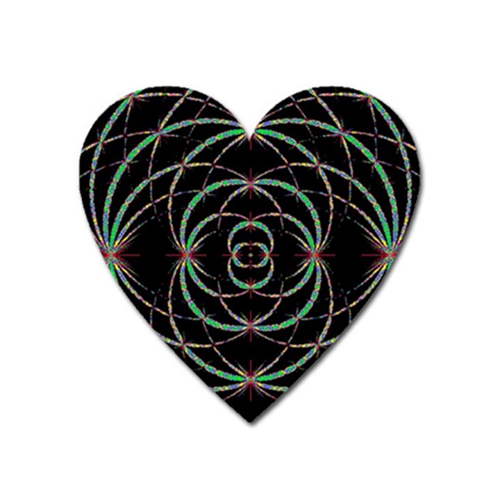 Abstract Spider Web Heart Magnet