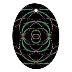 Abstract Spider Web Oval Ornament (two Sides) by BangZart