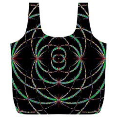 Abstract Spider Web Full Print Recycle Bags (l)  by BangZart